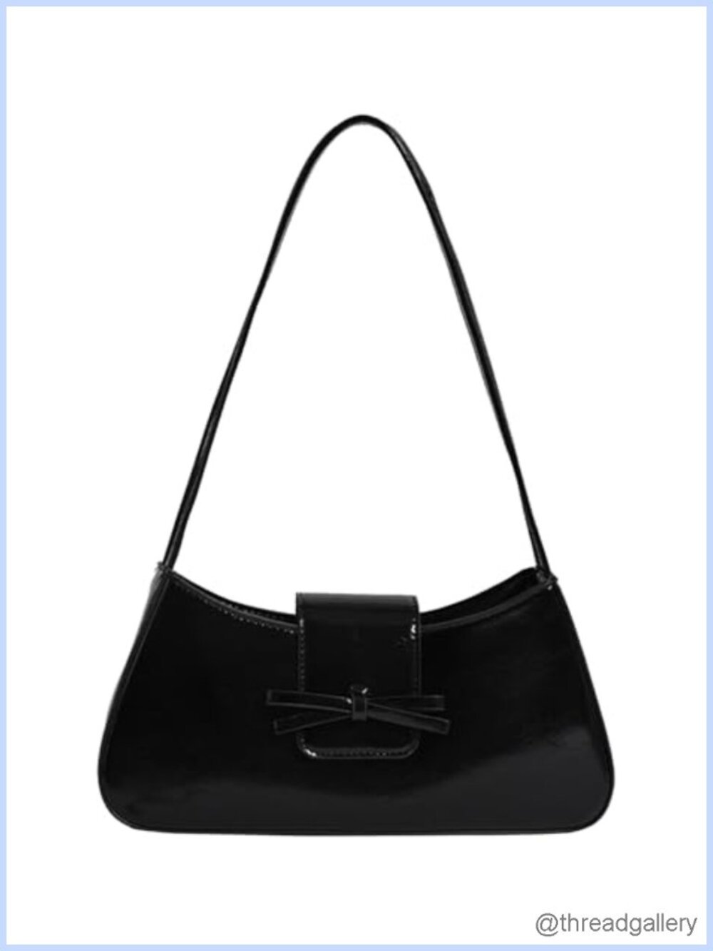 PU Leather Hobo Shoulder Bag Bow Y2K Clutch Purse